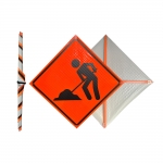 Roll Up Sign & Stand - 48 Inch Men at Work Roll Up Reflective Traffic Sign